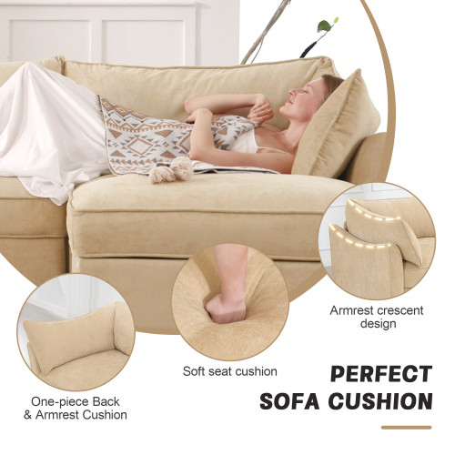 3Seater SofaWith Storage Pull outDrawersUnder Each Seat3 - Seat Large Wide