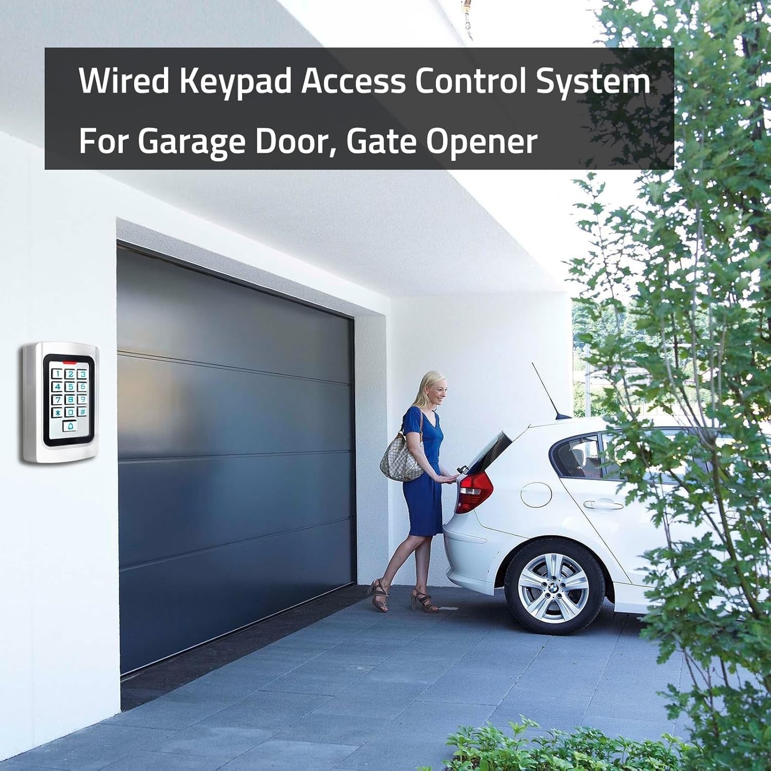 Wired Access Control Keypad Waterproof Keyless Entry System for Garage Door