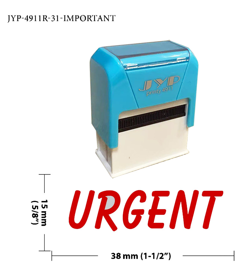 Urgent - Self Inking Rubber Stamp - JYP 4911R-32 (RED INK)
