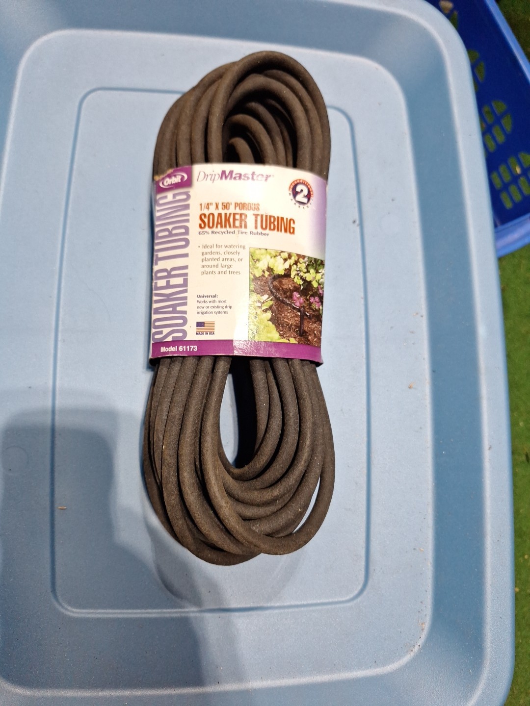 Drip Master 1/4" x 50' Porous Soaker Tubing - 65% recycled tire rubber