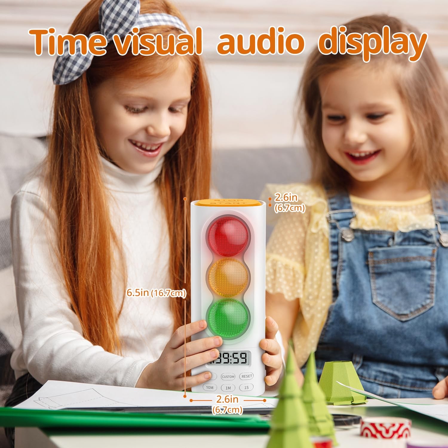 Traffic Light Visual Timer&ADHD Tool for Kids Adults Display Volume Adjustment