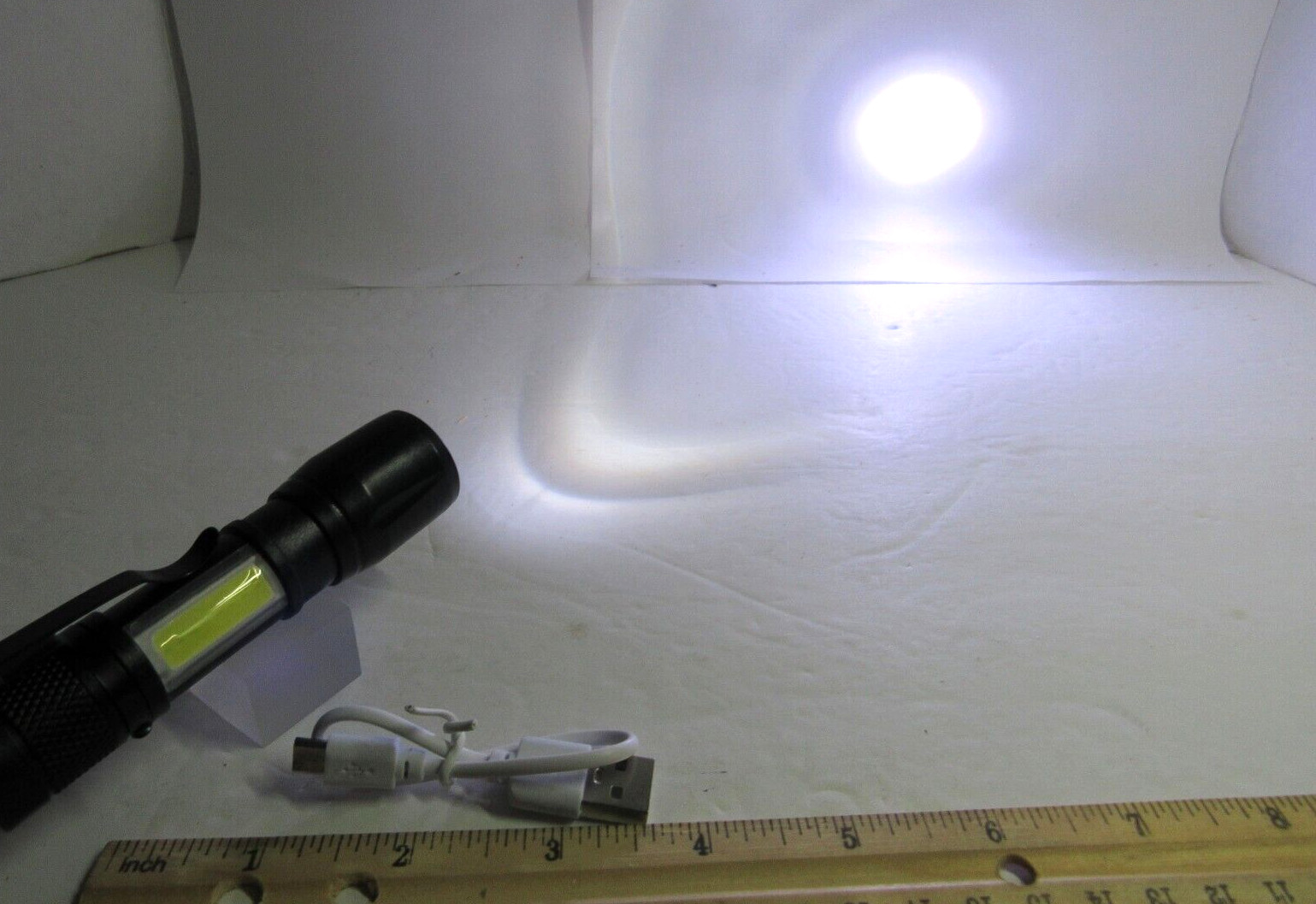 Mini USB charged pocket flashlight, 5 FUNCTIONS, LIGHTWEIGHT, DURABLE, BRIGHT