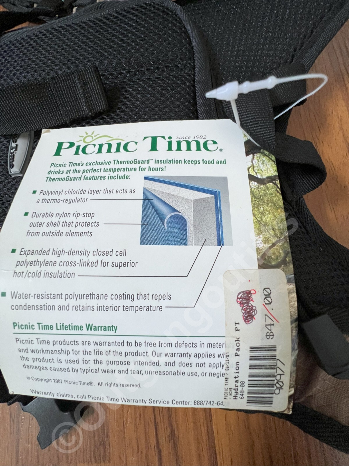 NEW Picnic Time Hydration Pack Resort at Squaw Creek Lake Tahoe California