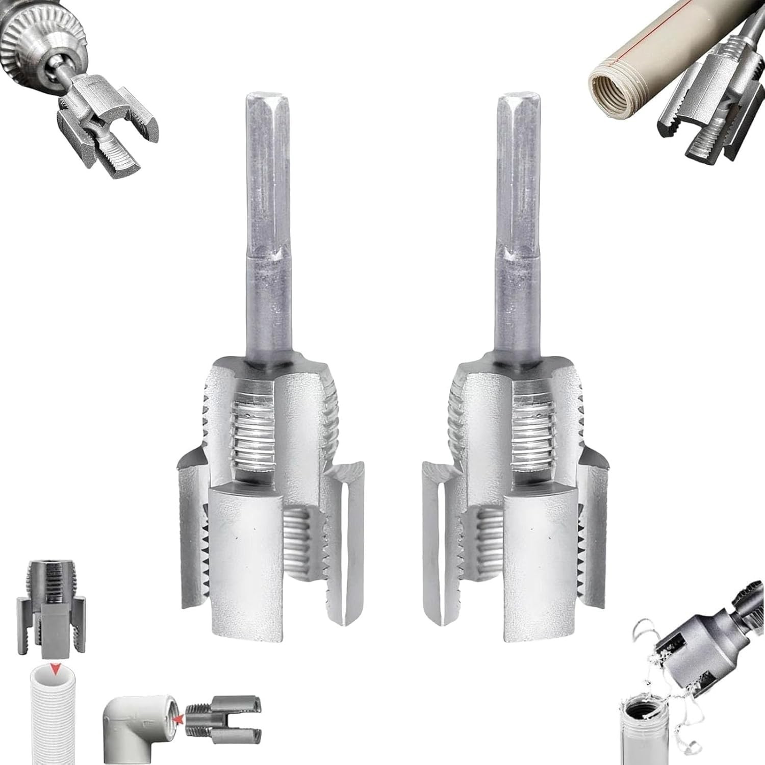 4 in 1 Water Pipe Wrench, Universal Pipe Opener for PVC Pipes, Integrated Intern