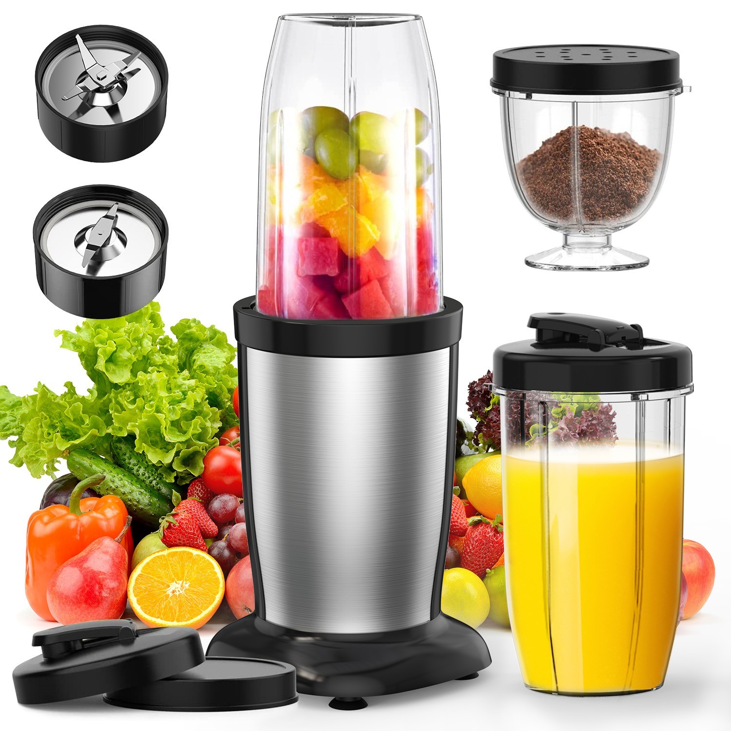 TENKER Personal Blender 900W Shakes Smoothies Vegetable Fruit Countertop Blender