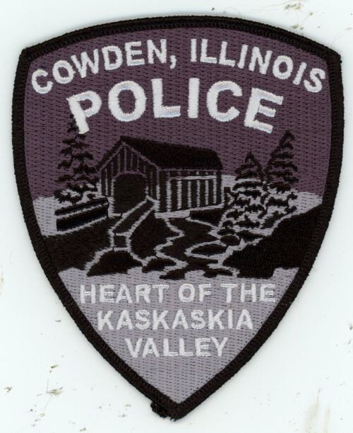 ILLINOIS IL COWDEN POLICE SUBDUED NICE SHOULDER PATCH SHERIFF KASKASKIA VALLEY