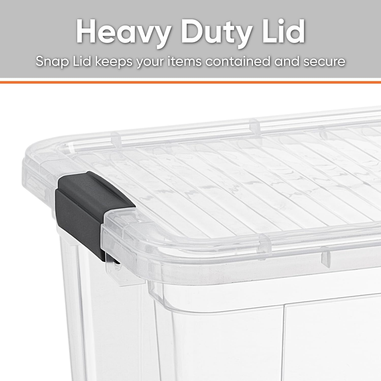 Superio Clear Storage Bins with Lids, 2 Pack- Plastic Storage Boxes - 3.5 Quart
