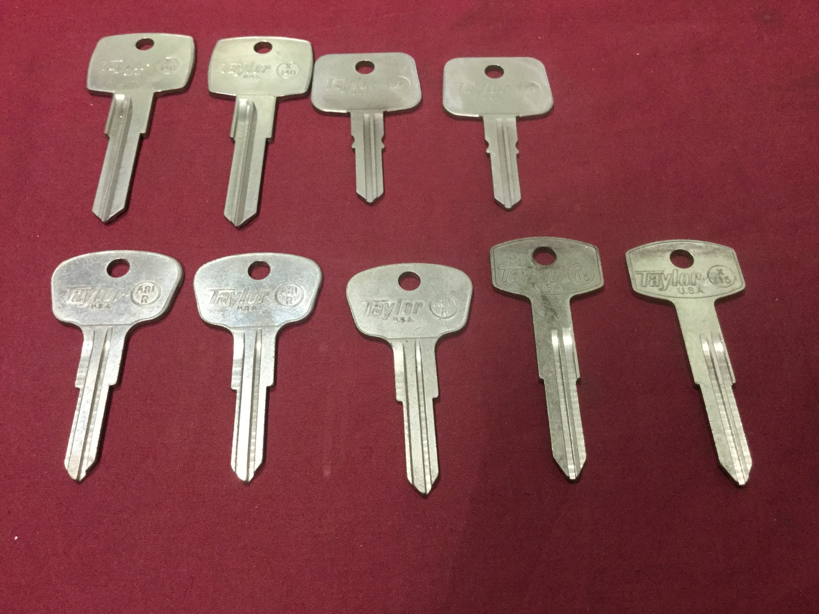Honda, Volvo, Datsun & Audi by Taylor Automotive Key Blanks, Set of 9 -Locksmith