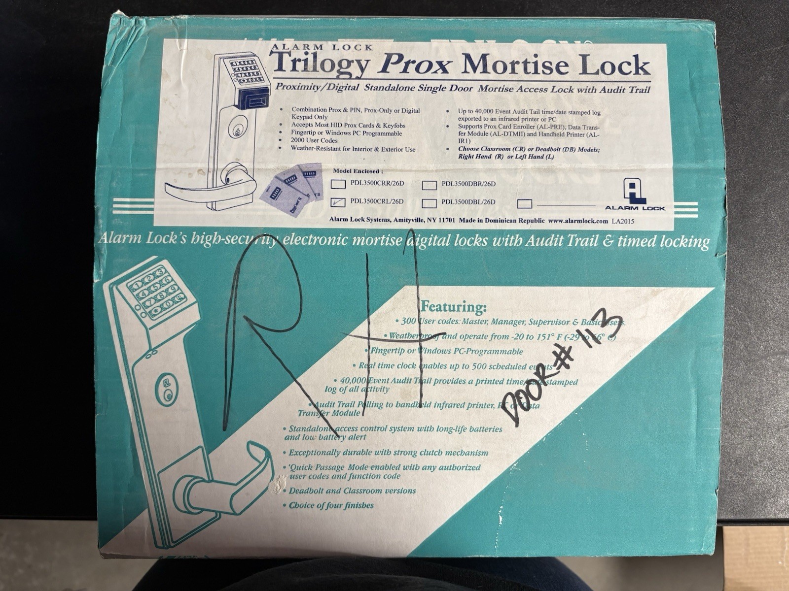 Alarm Lock Trilogy Prox Lock With Audit Trail