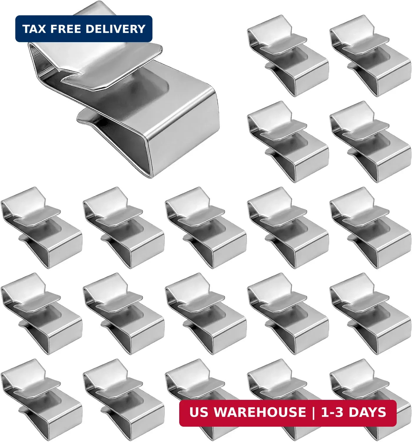 25PCS Trailer Frame Wire Clips, Wire Clips for Car, Stainless Steel U Clips Spri