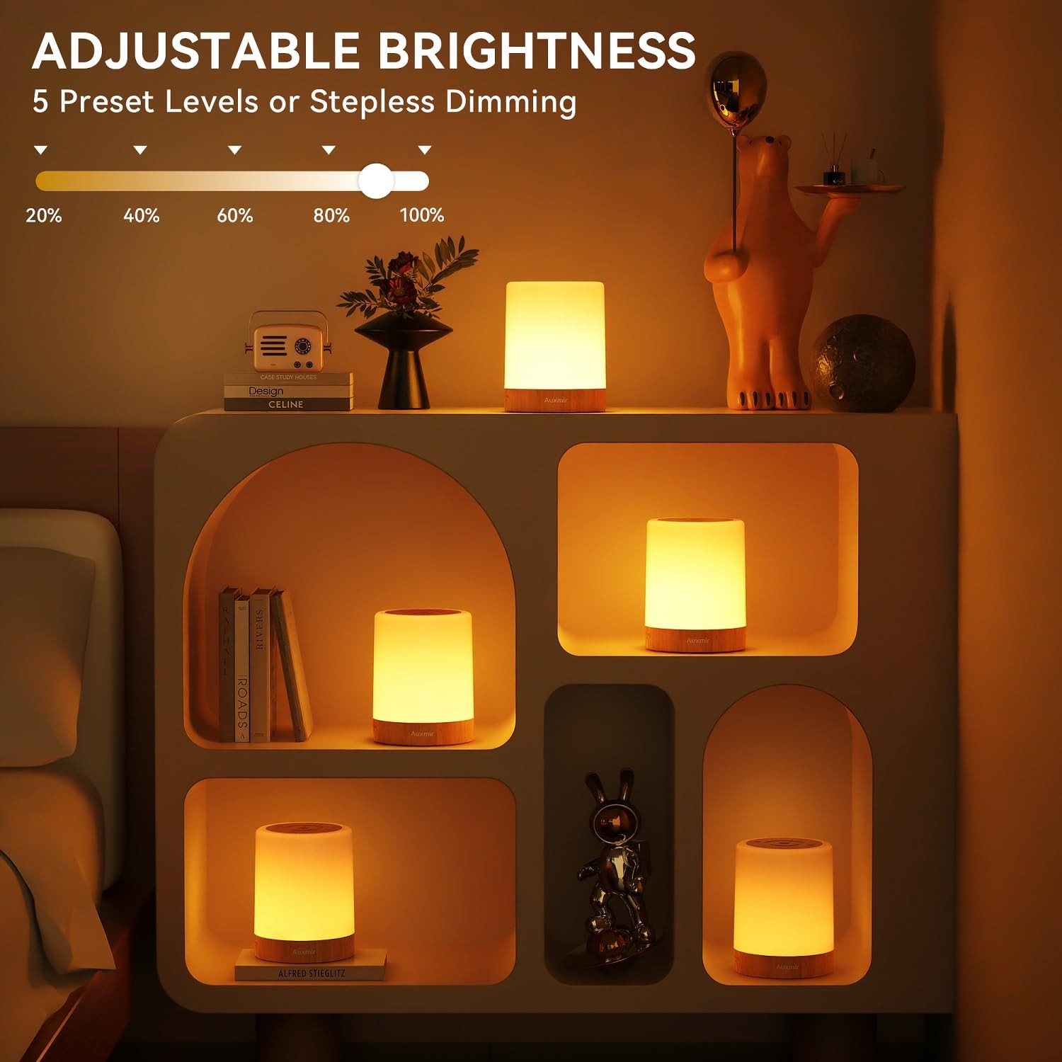 Night Light for Kids Baby, Dimmable Touch Lamp for Nursery, 11 RGB Colors 5 B...