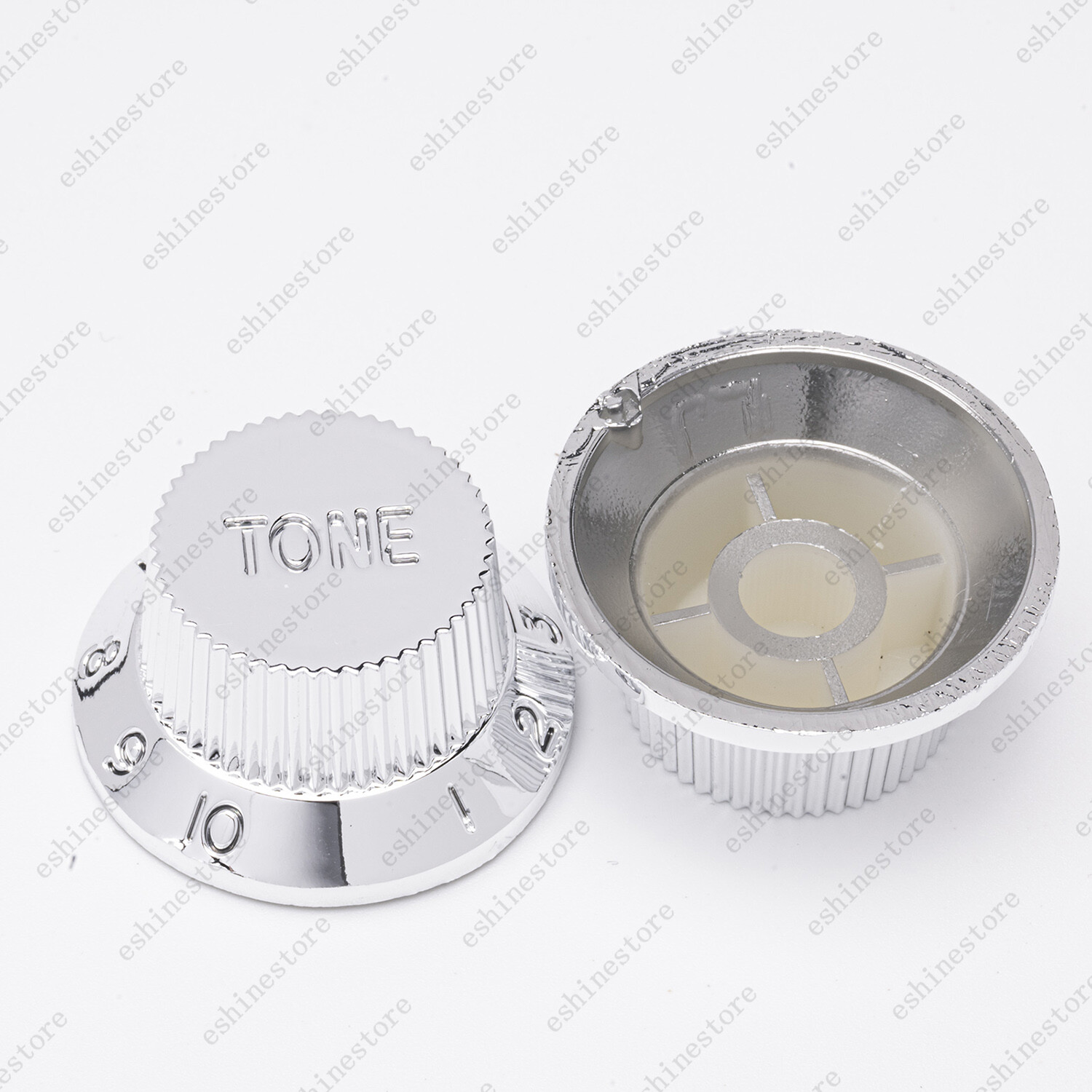 Chrome Silver ST Style Electric Guitar Knobs Volume Tone Knobs for Stratocaster