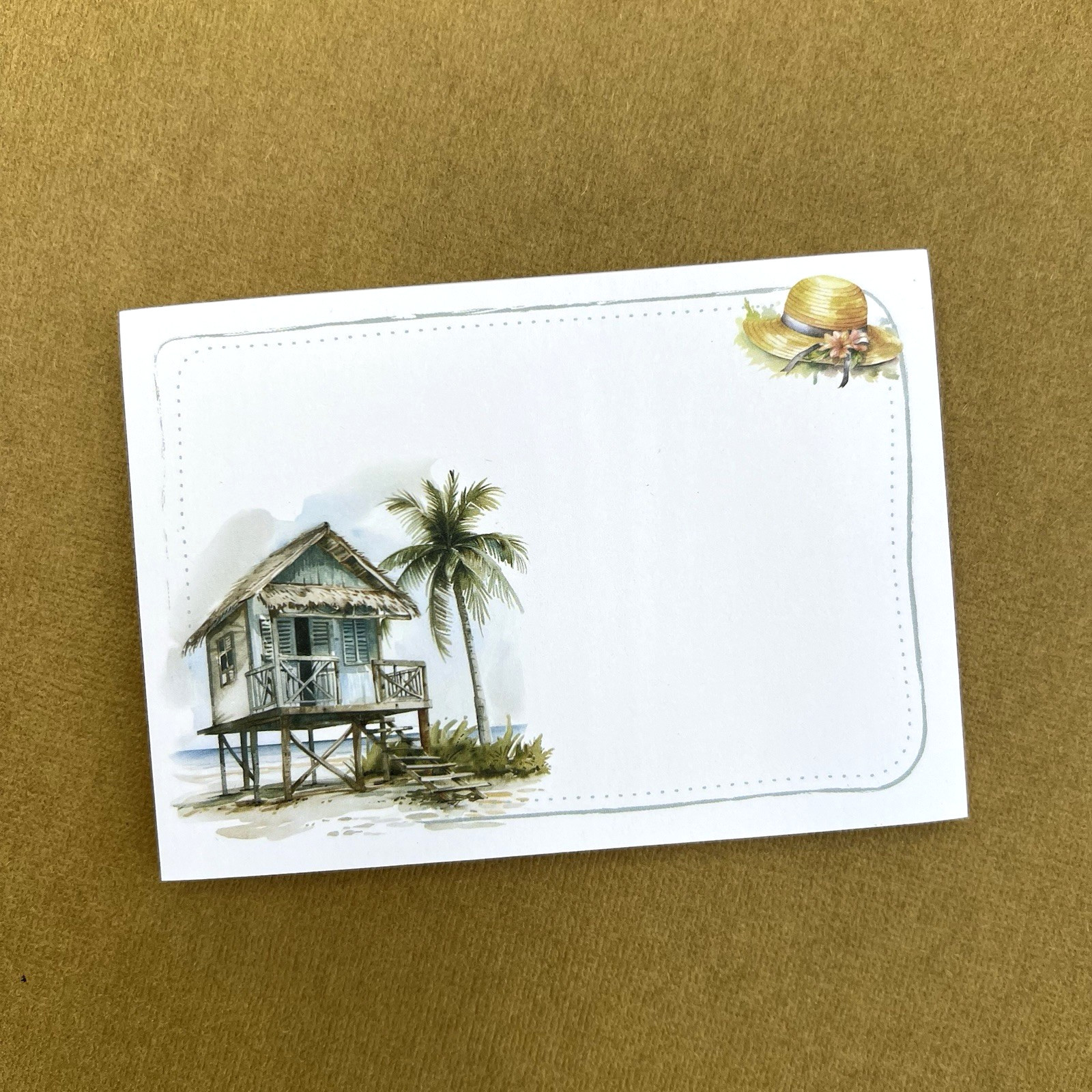 Tropical Beach Ocean Memo Pad 60 Sheets
