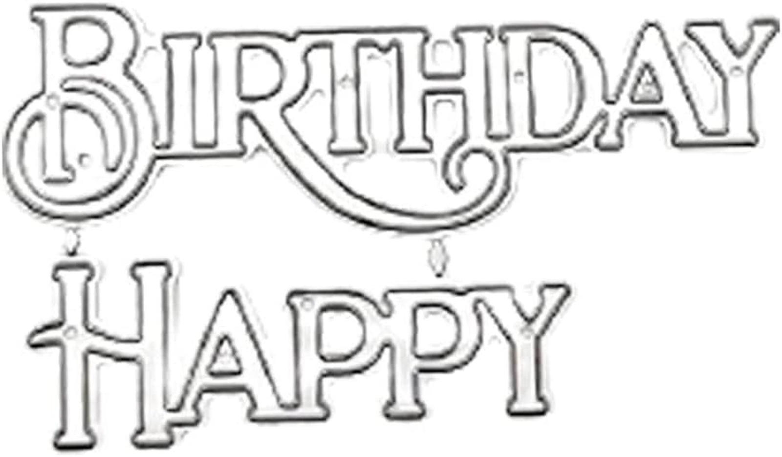 Happy Birthday Letter Metal Cutting Die,Cutting Dies for Card Making,DIY Die ...