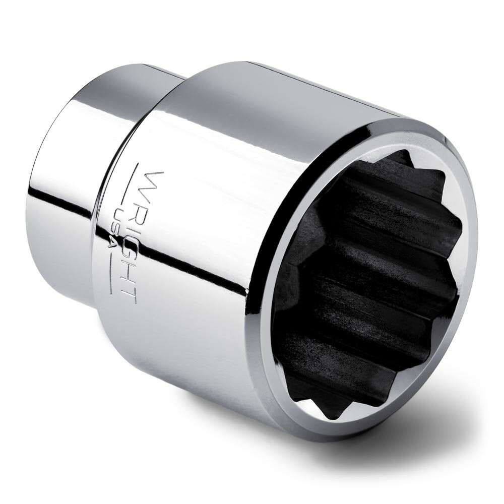 Wright Tool 8156 1" Drive Chrome Standard Socket 12 Point SAE 1-3/4"