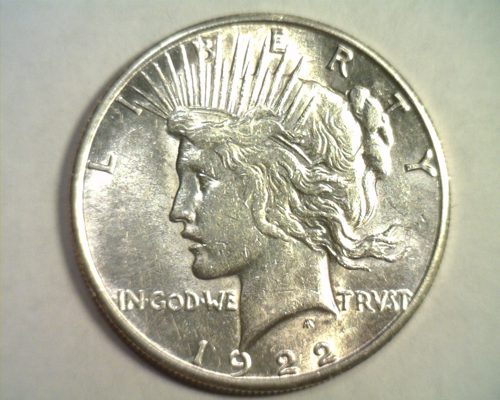 1922-S PEACE SILVER DOLLAR CHOICE ABOUT UNCIRCULATED CH.AU NICE ORIGINAL COIN