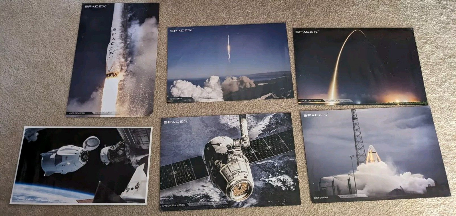 Lot Of 6 SpaceX Posters Read Description