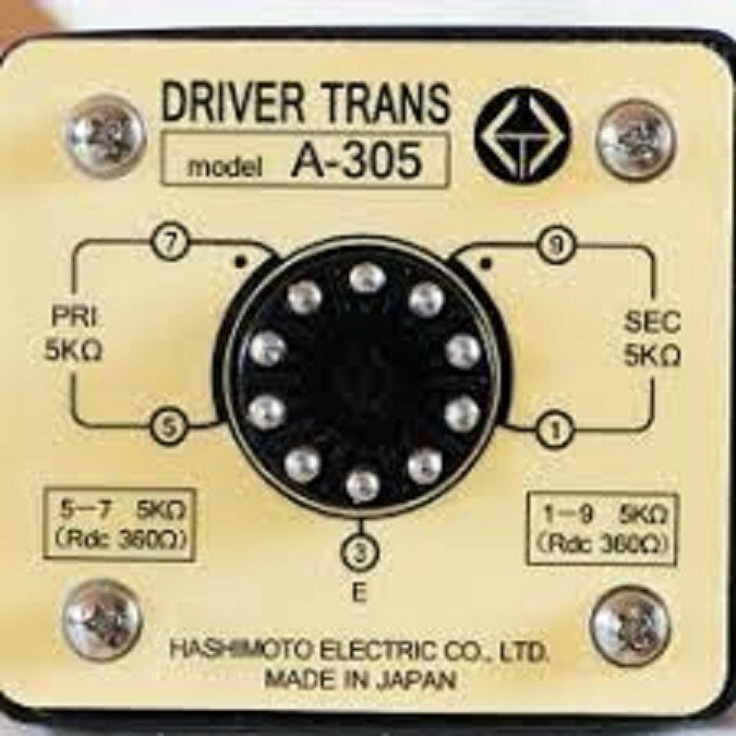 A pair of Hashimoto A-305 (Sansui) Inter-stage Transformer 5kΩ 1:1 30mA