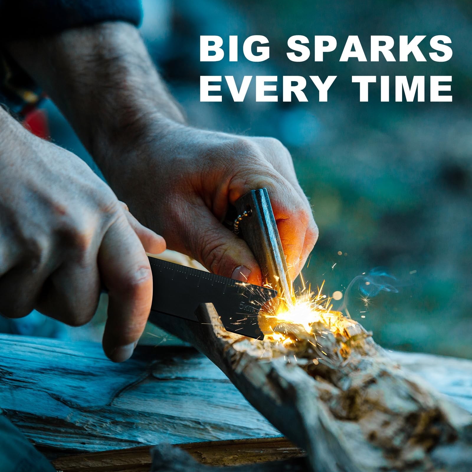 Fire Starter Magnesium Firestarter Flint, 4 Pack