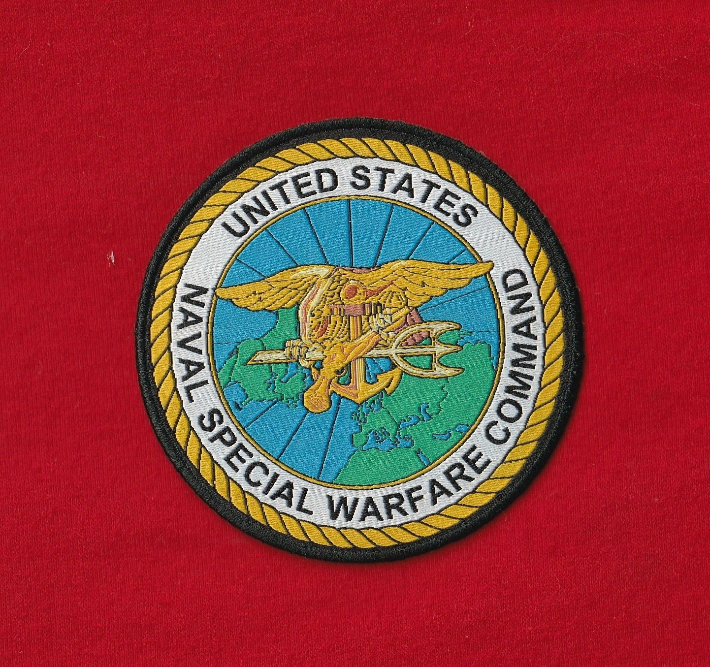 Vintage NOS Golden BUDWEISER Patch Naval Special Warfare Command US Navy NSWC