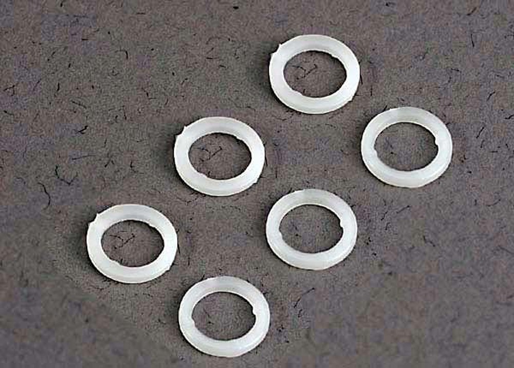Traxxas 3685 - Plastic Washers, 5x8x1mm, White (6)