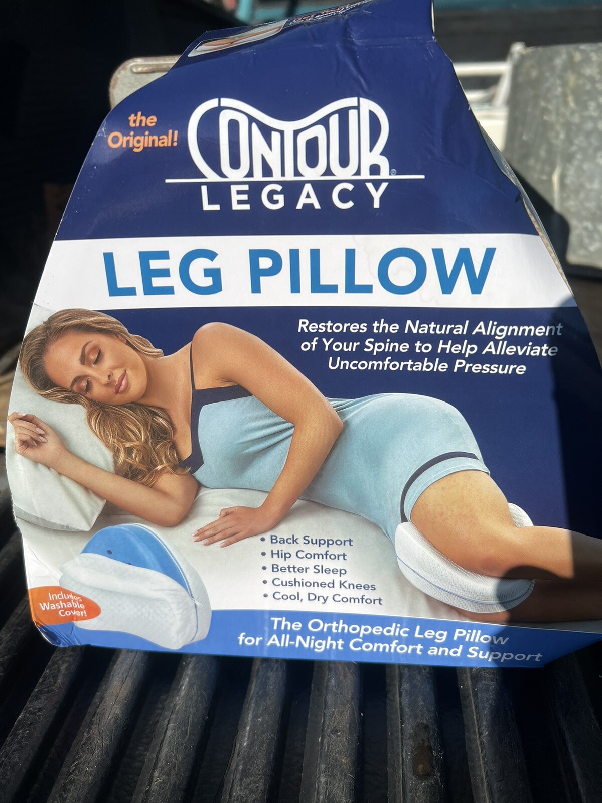 CONTOUR LEGACY LEG PILLOW ~ FOAM SUPPORT ~ WASHABLE COVER