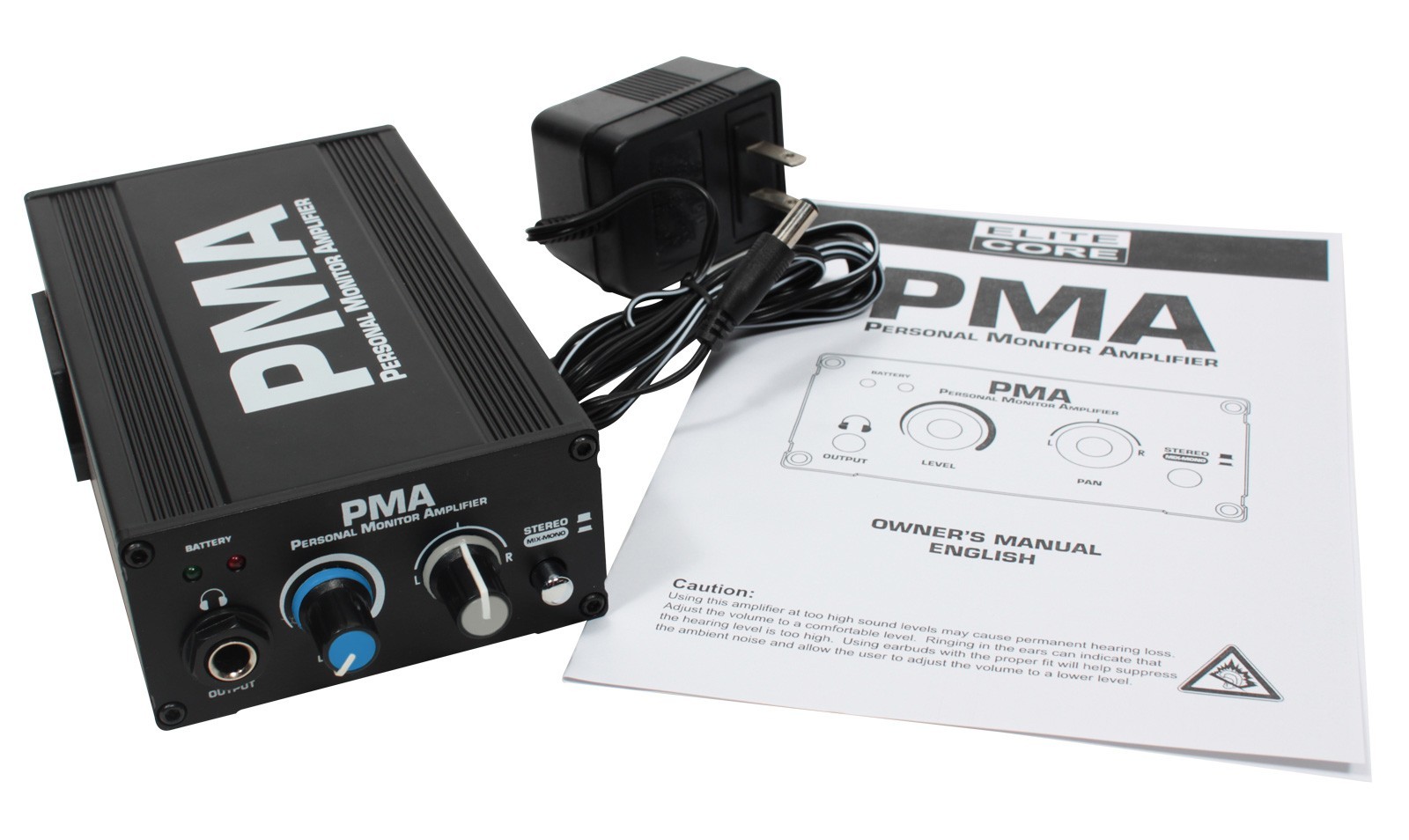2 Elite Core PMA Wired in ear Amp System with Cable 18 ft and Clamp Adapter