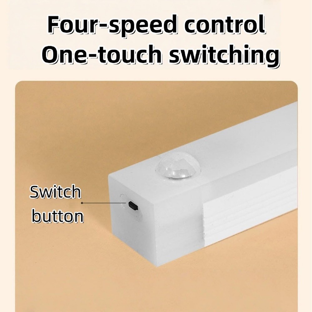 Magnetic Under Cabinet Lighting USB Rechargeable Smart Motion Sensor – 4 Pack