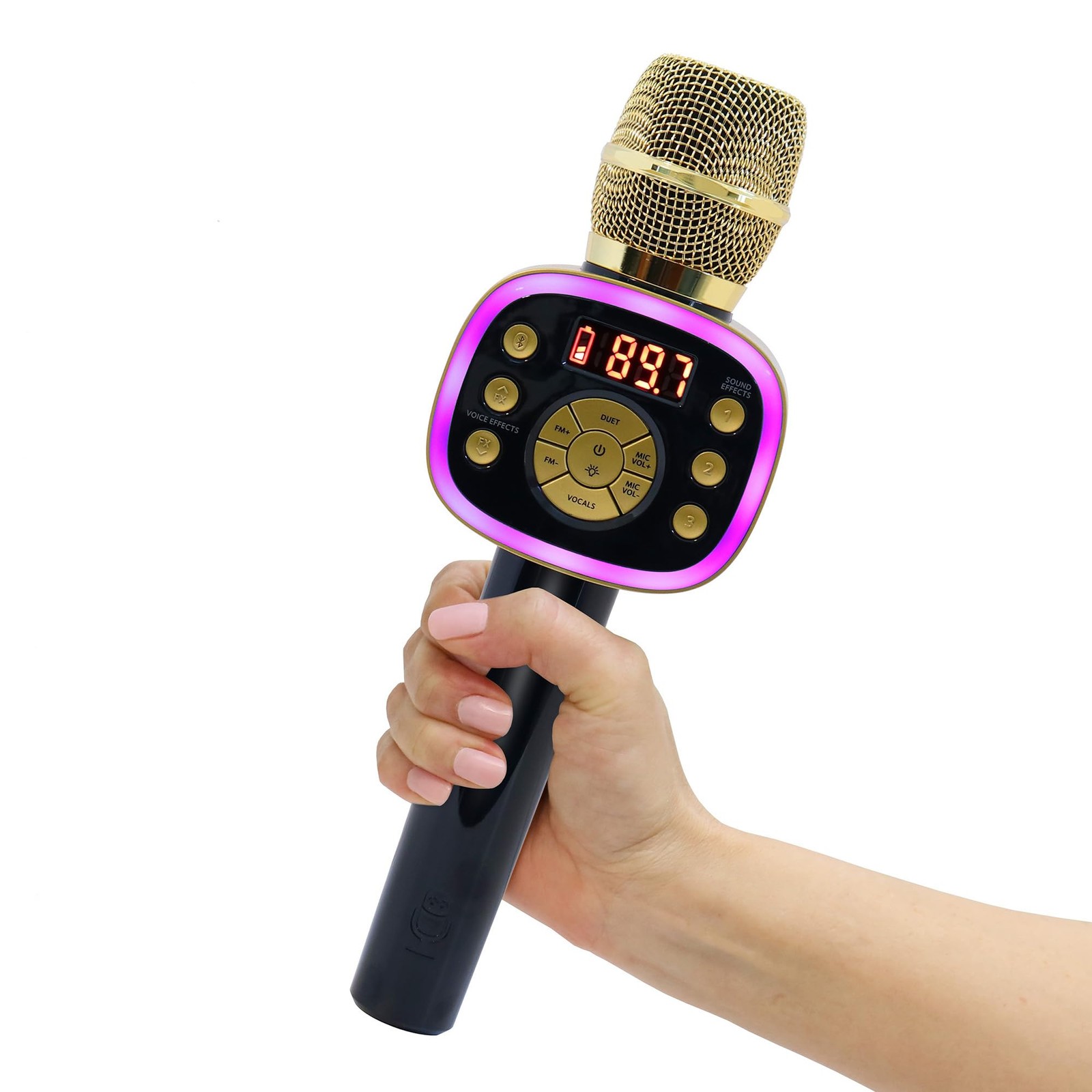 Carpool Karaoke Machine for Kids & Adults, 1, Gold & Black