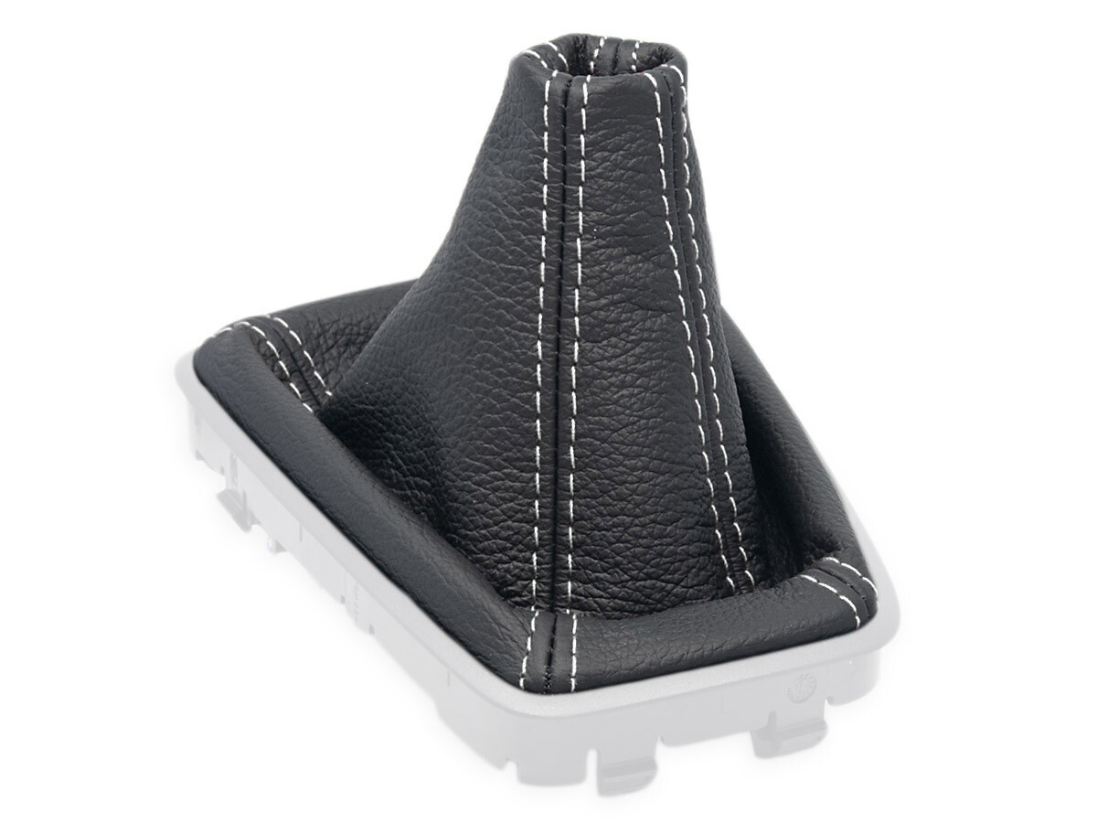 FOR FORD FOCUS 3 FL 2015-2018 GEAR SHIFT BOOT GAITER LEATHER STITCHING WHITE