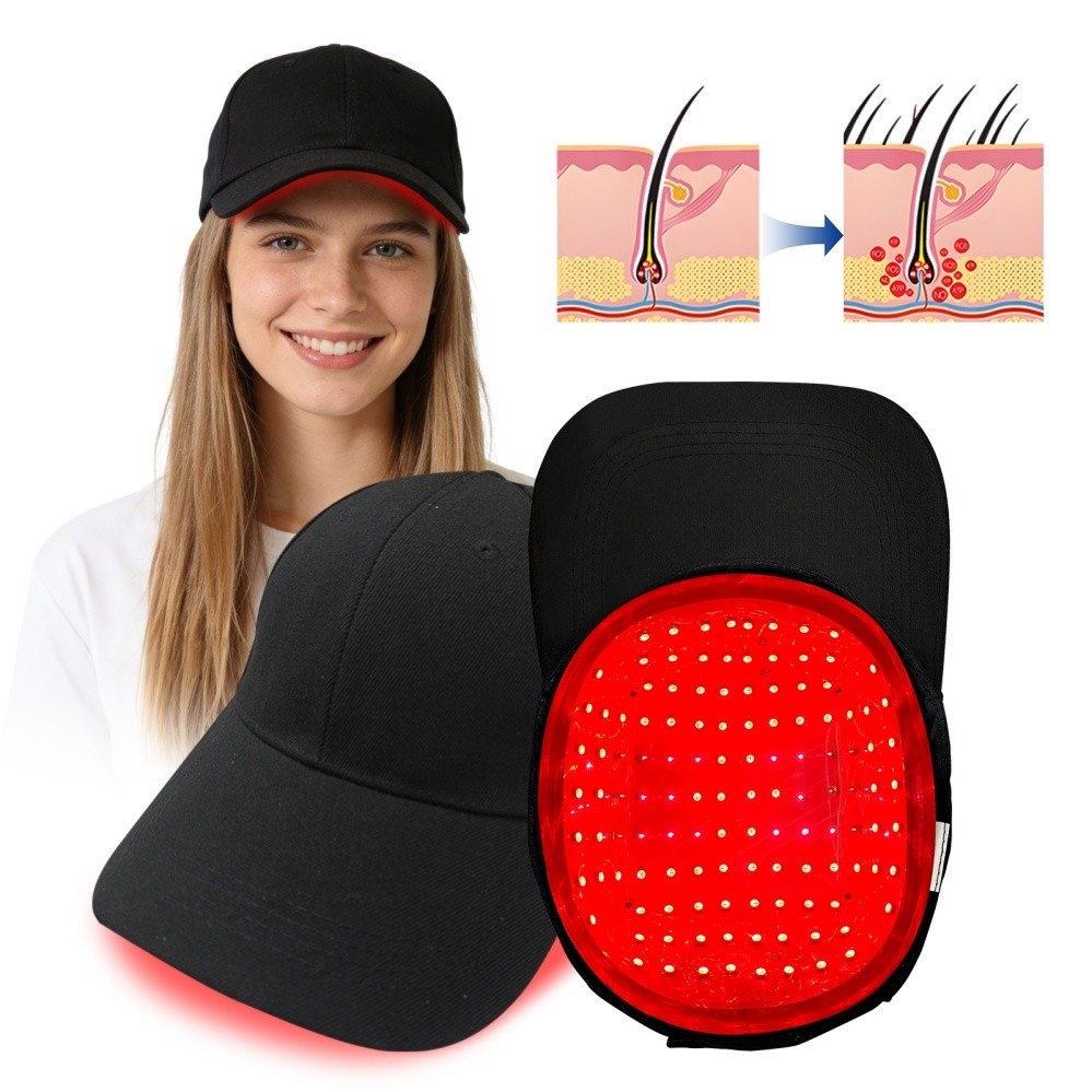300 LEDs 470nm&630nm&940nm Red Light Cap for Hair Regrowth 22 Laser Diodes 650nm