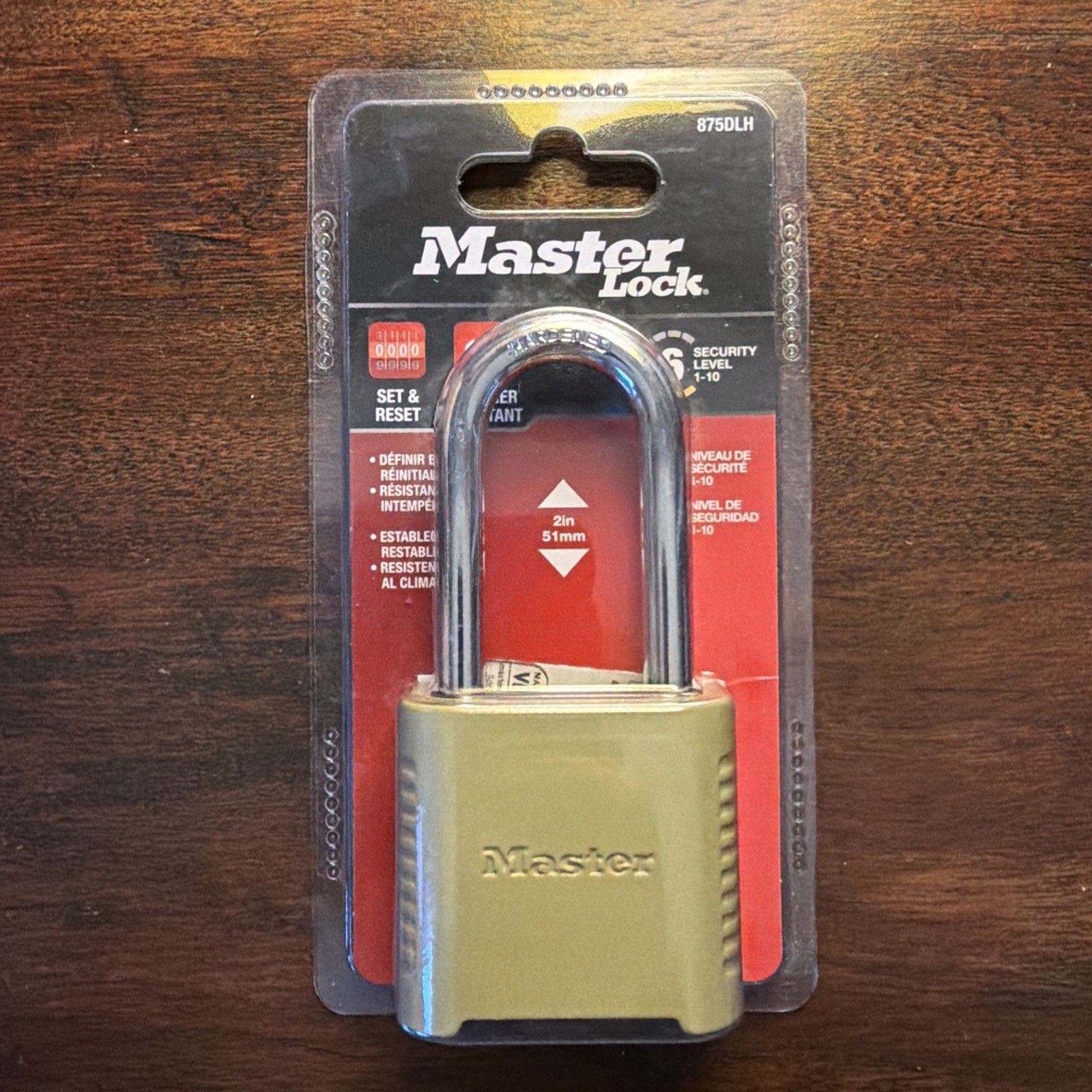 MASTER LOCK 875DLH COMBINATION PADLOCK NEW (ECP018249)