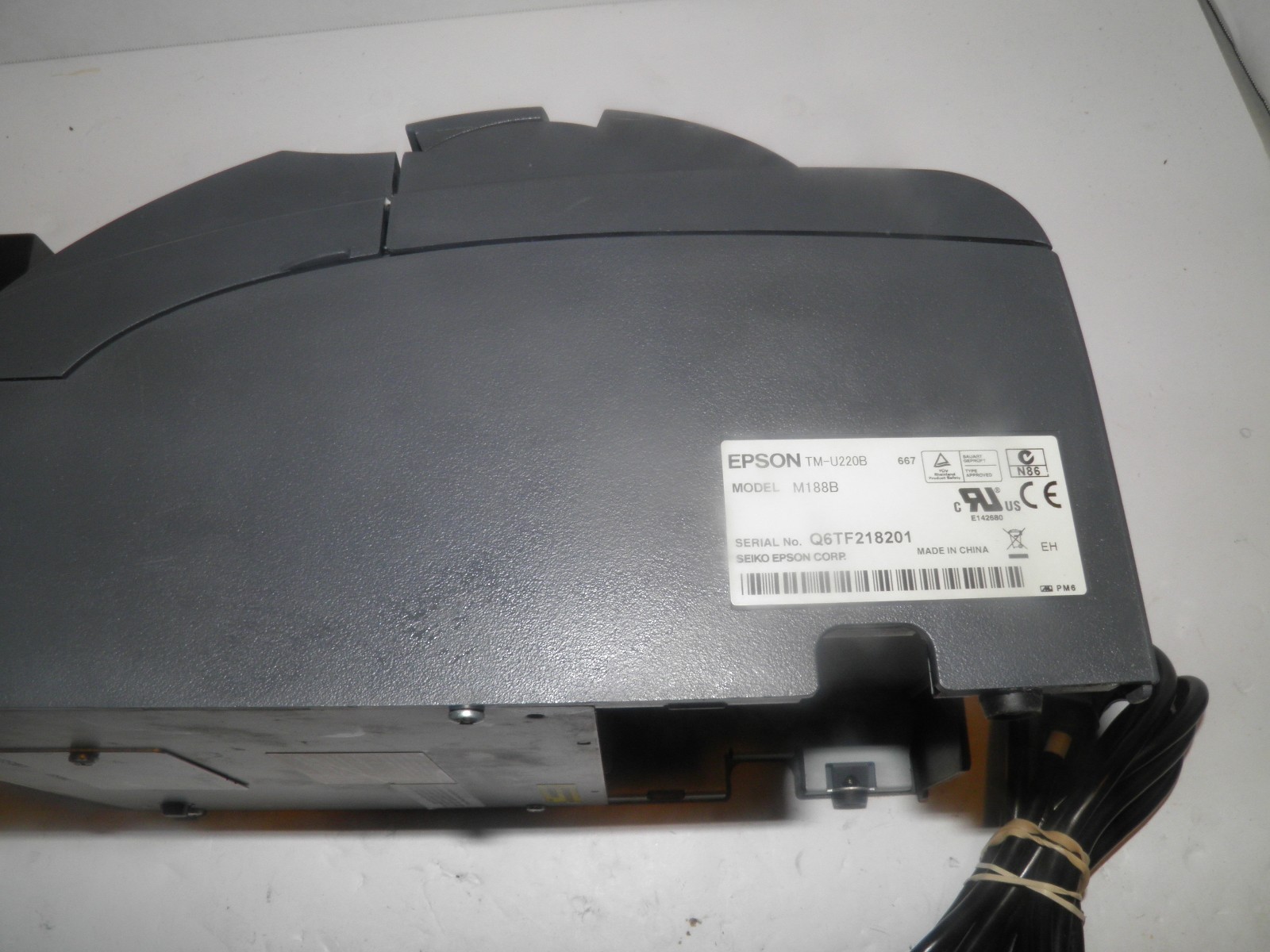 Epson Micros TM-U220B M188B Dot Matrix POS Receipt Printer Ethernet w power supp