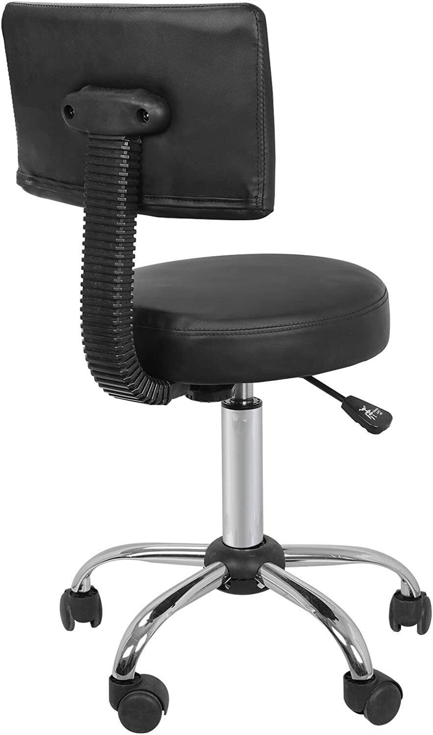 4PCS Salon Stool Swivel Spa Chair Adjustable Hydraulic Rolling Stool with Back