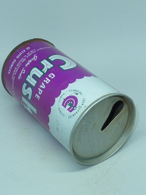 Empty Top Opened 12oz Grape Crush Soda Tab-Top
