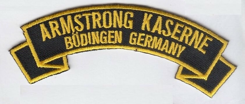 Armstrong Kaserne, Büdingen  Germany 4" embroidered rocker tab patch
