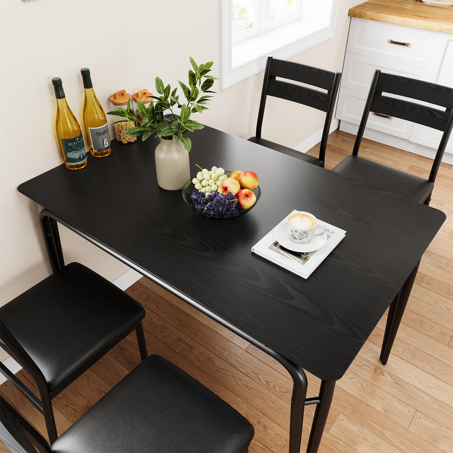☑️Dining Table 5 Piece Kitchen & Dining Room Sets for Small Space Table and Cha