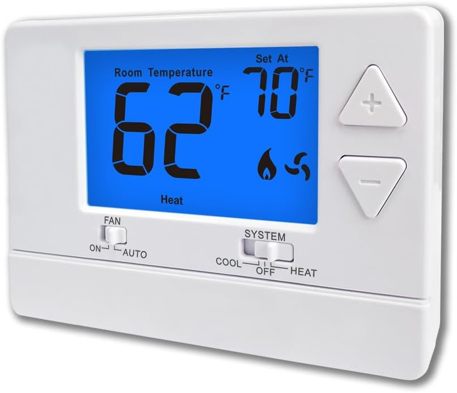 Nonprogrammable Thermostat for House, Digital Energy-Saving Thermostat,Single-St