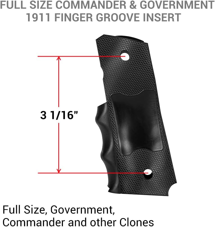 Rubber Grip Glove Sleeve Insert Fits Full Size Commander & Government Model 1911