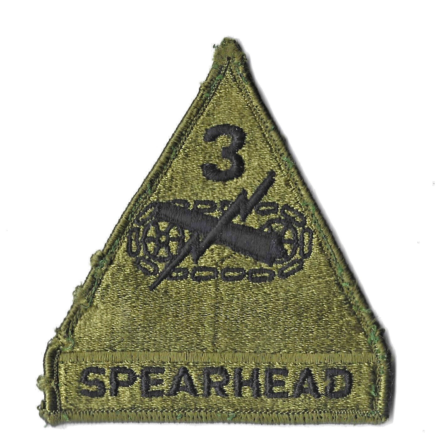 Army 3rd ARMORED DIVISION SPEARHEAD Vintage Military Patch Embroidered Insignia