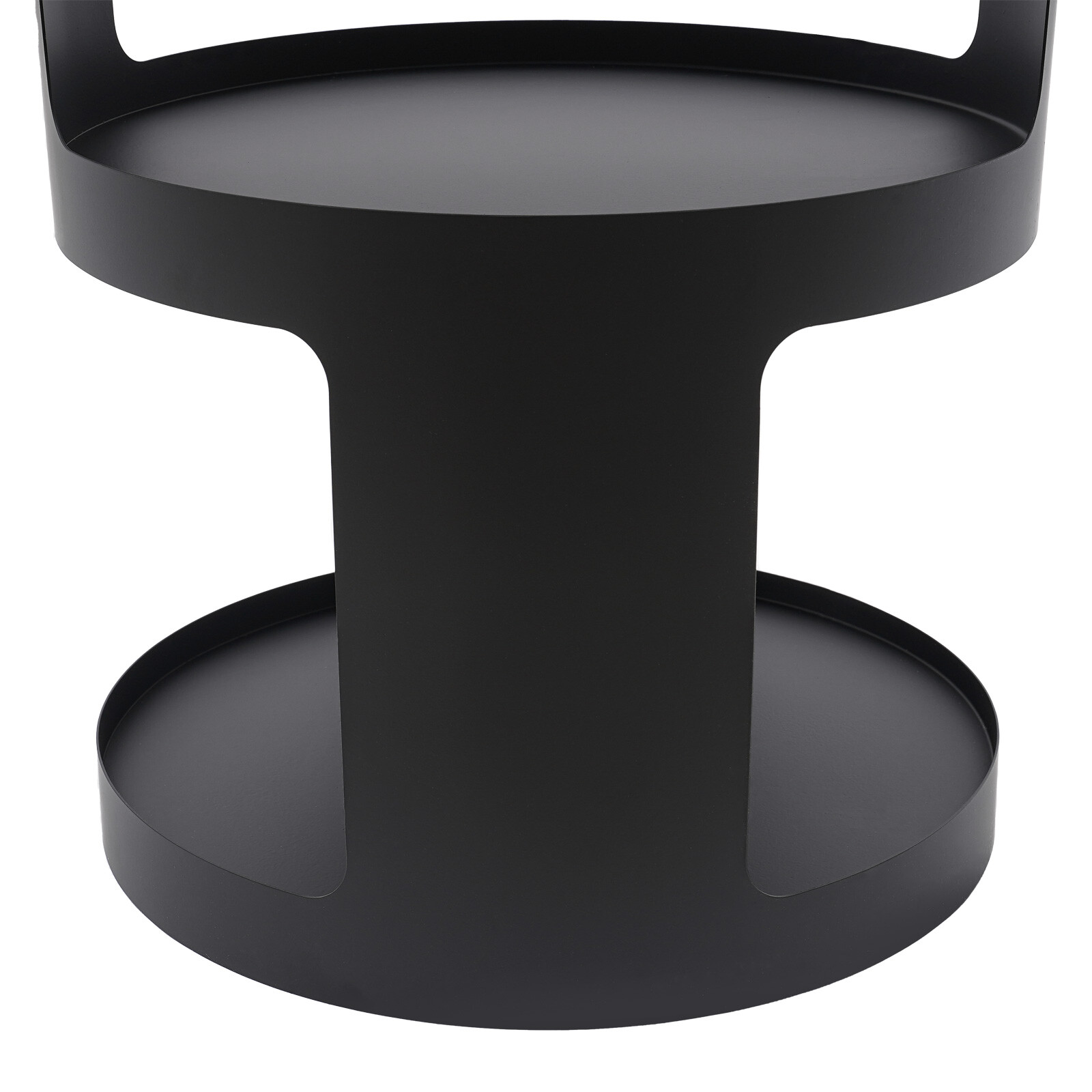 3-Tier Iron Sofa Bedside Table Round End Bed Side Table With Rubber Pad Bedroom