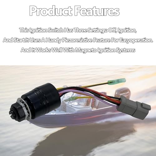 129572 Ignition Switch with 2 Keys Compatible with Tracker Boats, 3 Position 6
