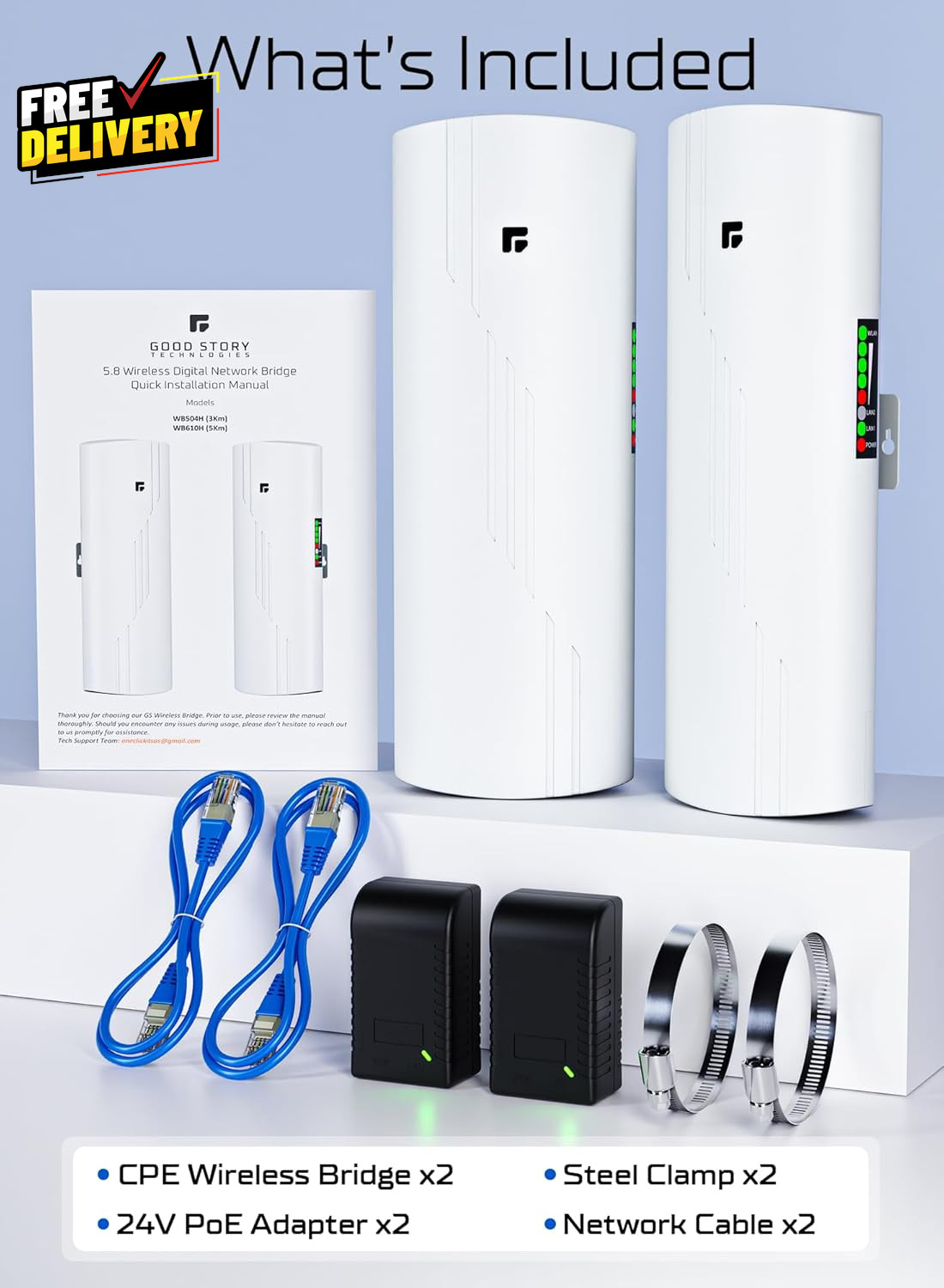 Wireless Bridge Point to Point Outdoor Wifi Wireless Network Expansion Kit