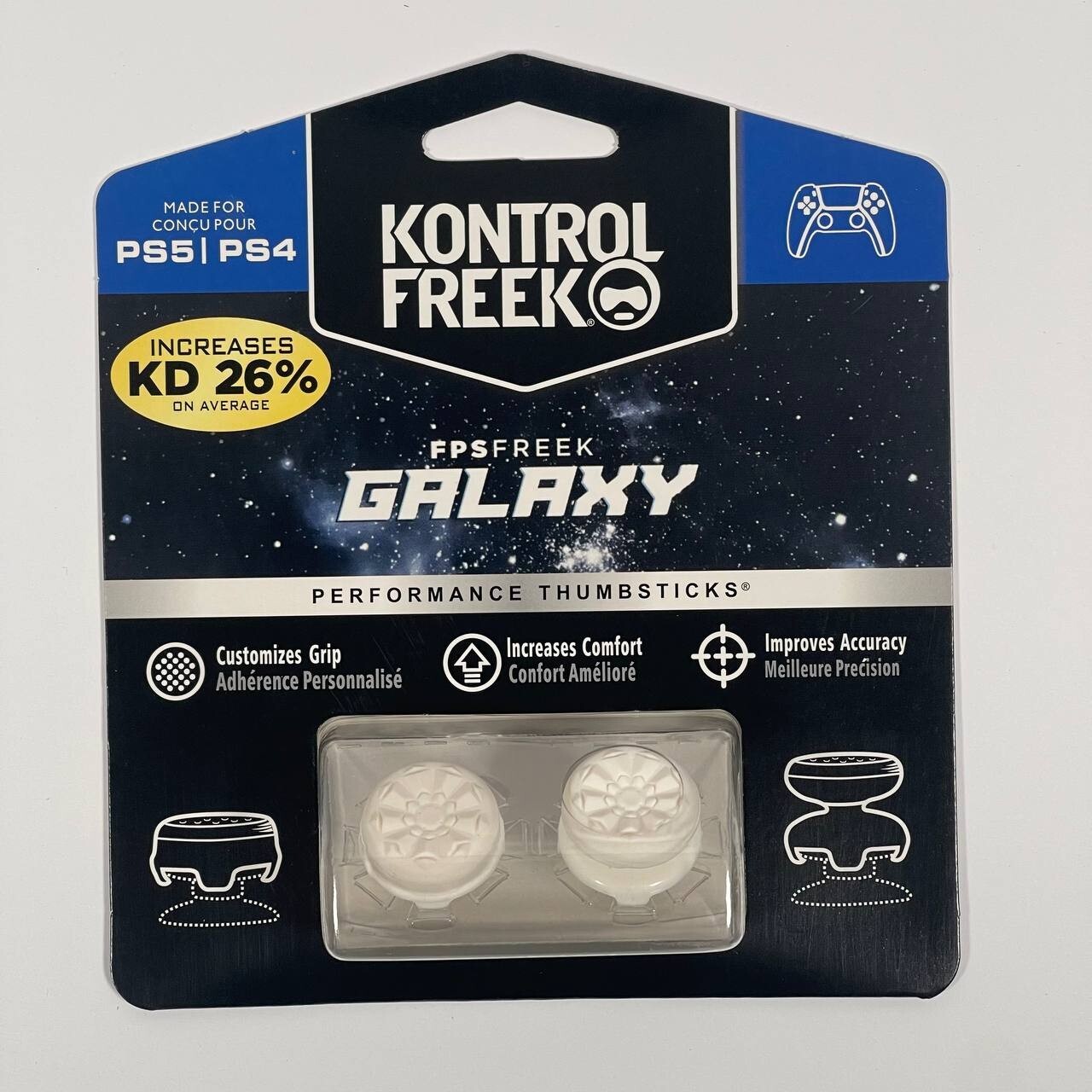 KontrolFreek FPS Freek Galaxy White Performance Thumbsticks for PS4/PS5