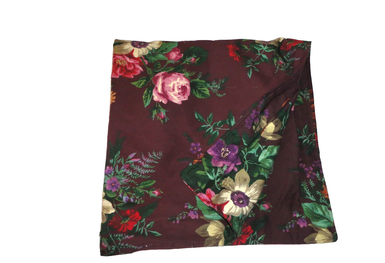 CHAPS Brittany burgundy/plum purple pink floral (1) EURO PILLOW SHAM 26X26