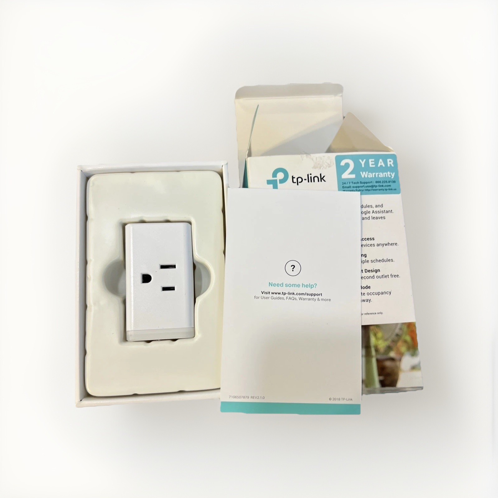 Smart Plug TP-Link Kasa Wi-Fi (KP100), No Hub Required (Pairs w/ Amazon/Google)