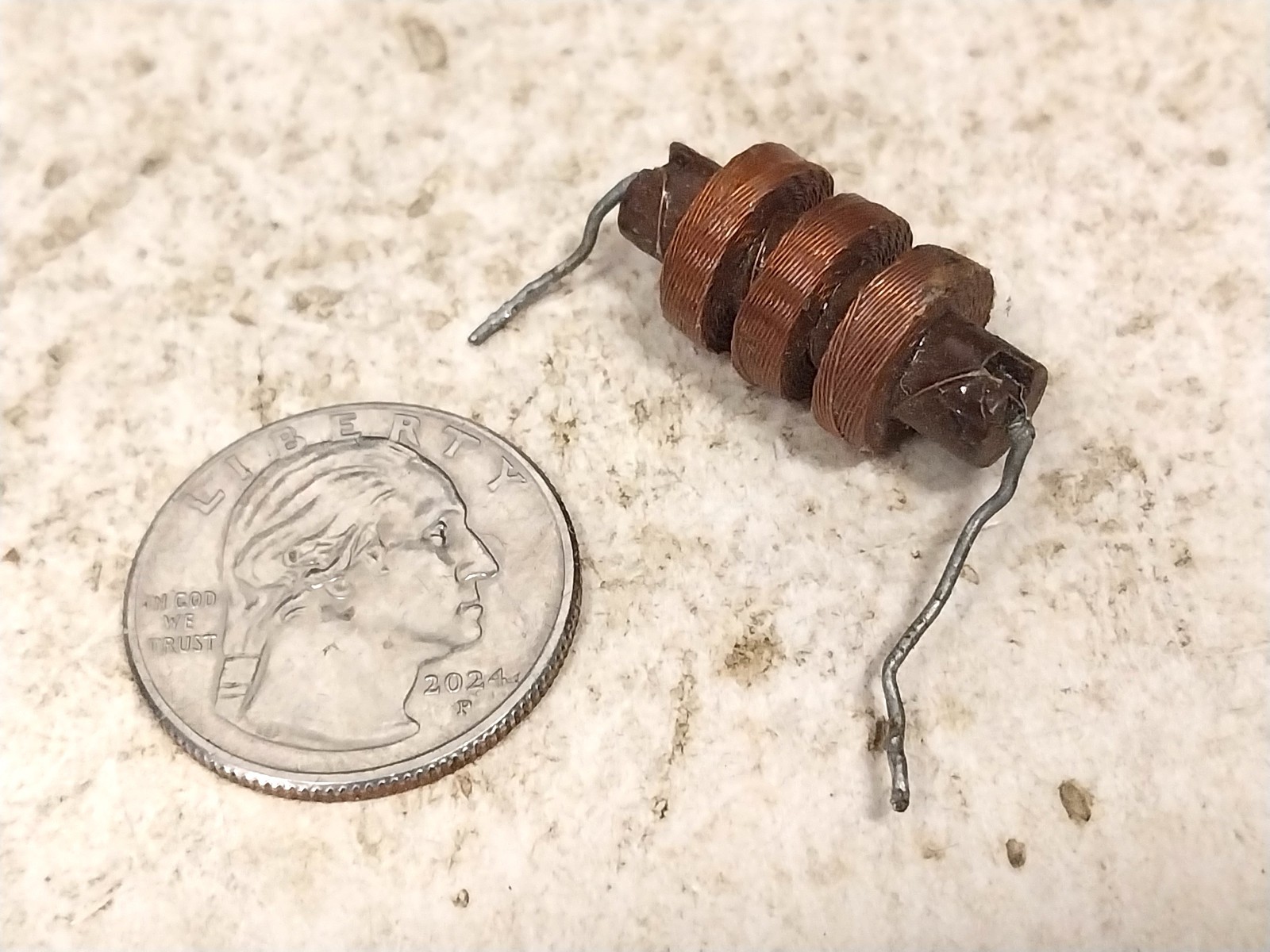 Nice Tested 1 mH milliHenry Choke Coil Inductor / Old Vintage Ham Radio Tube Amp