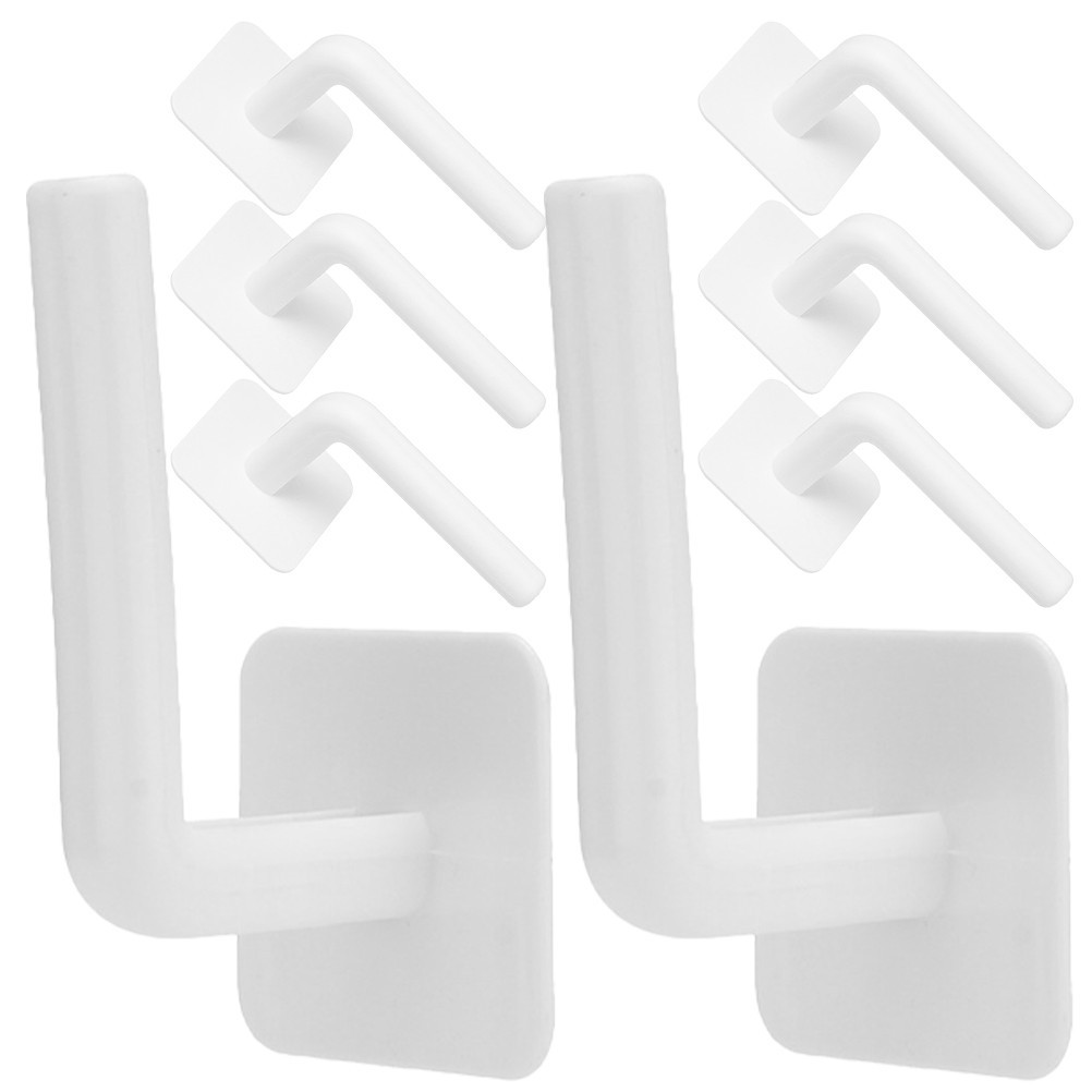 8 Pcs Sticker Hooks for Hanging Plastic Sticky Adhesive Towel Removable