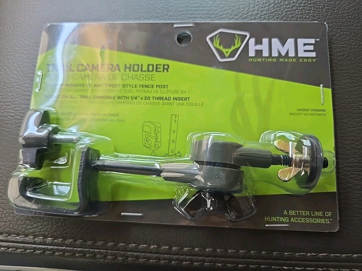 HME T-Post Trail Camera Holder For 1/4 X 20 Thread Insert Trail Cams