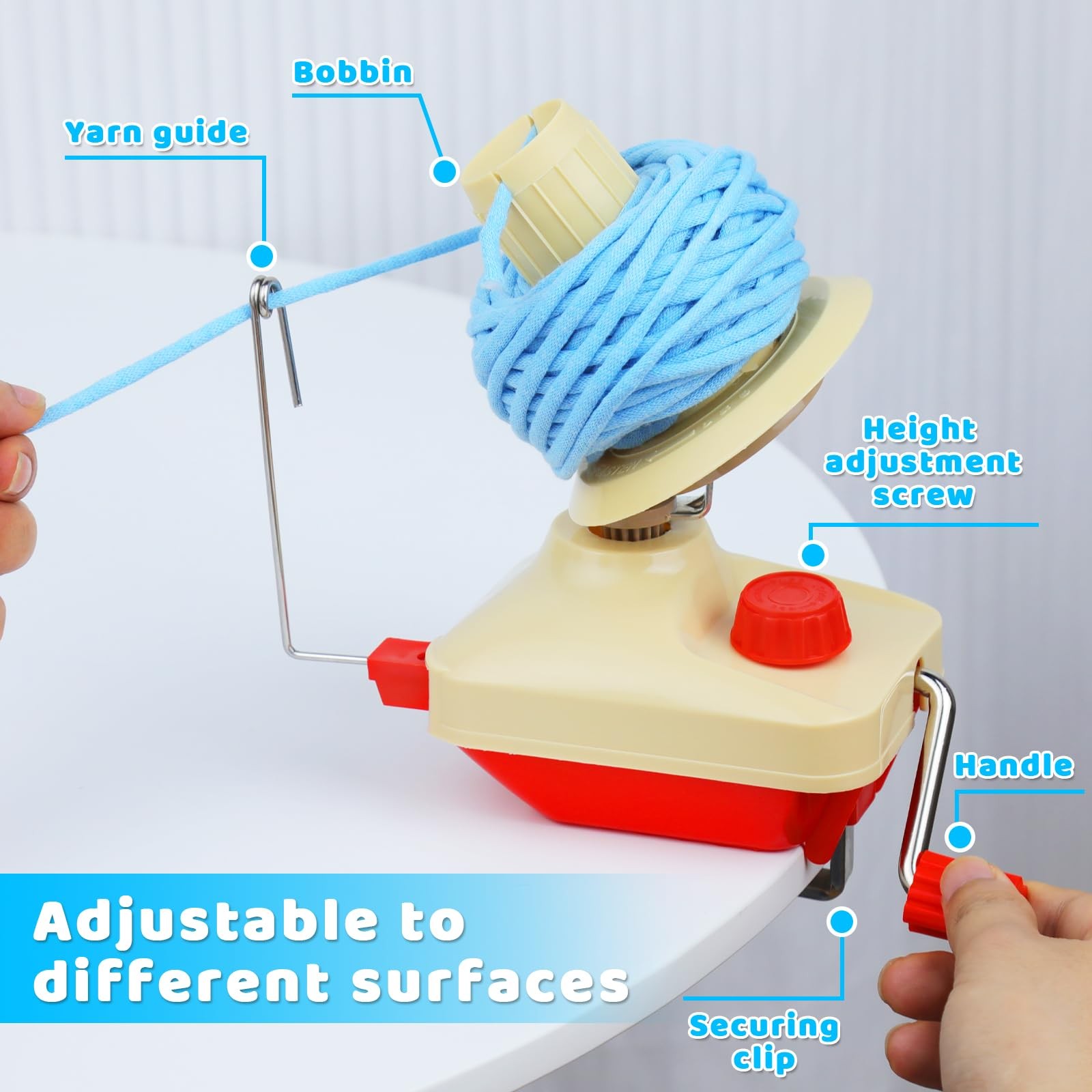 Yarn Winder, Winder for Crocheting, Manual Yarn Winder, Quick Install Efficie...